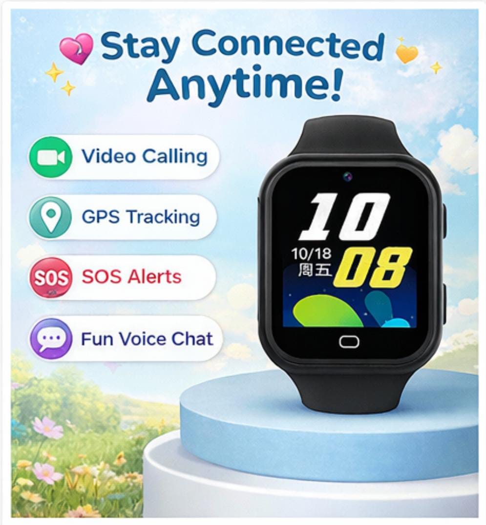 4G Smart Kids Watch – GPS Tracking + Video Calling + SOS | Child Safety Watch