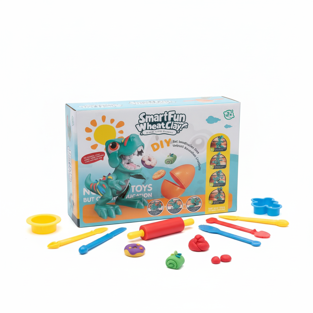 SmartFun Wheat Clay DIY Dino Play Set
