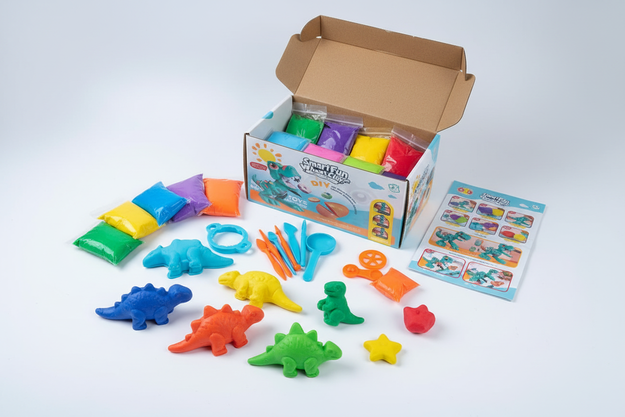 SmartFun Wheat Clay DIY Dino Play Set