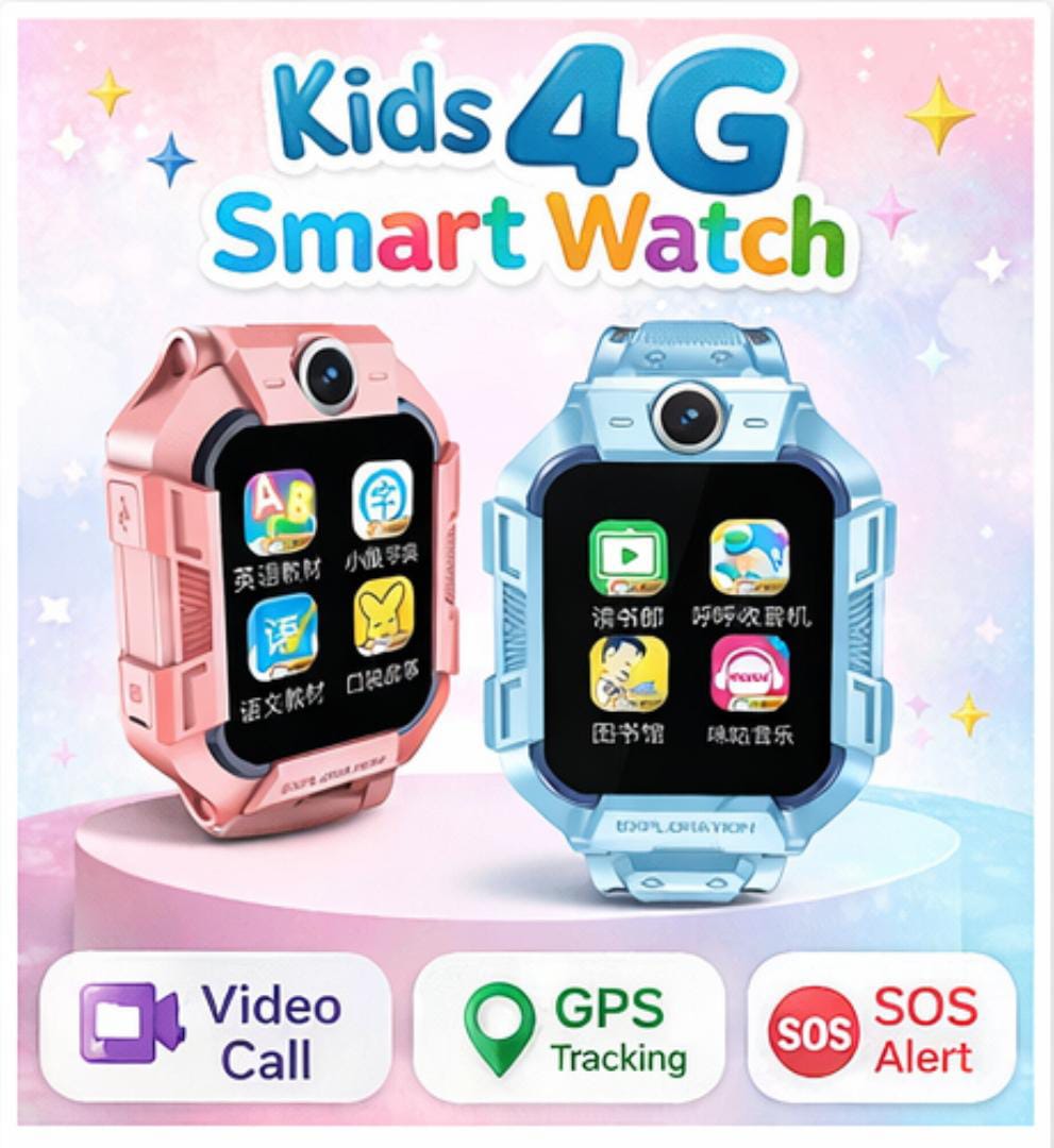 4G Smart Kids Watch – GPS Tracking + Video Calling + SOS | Child Safety Watch