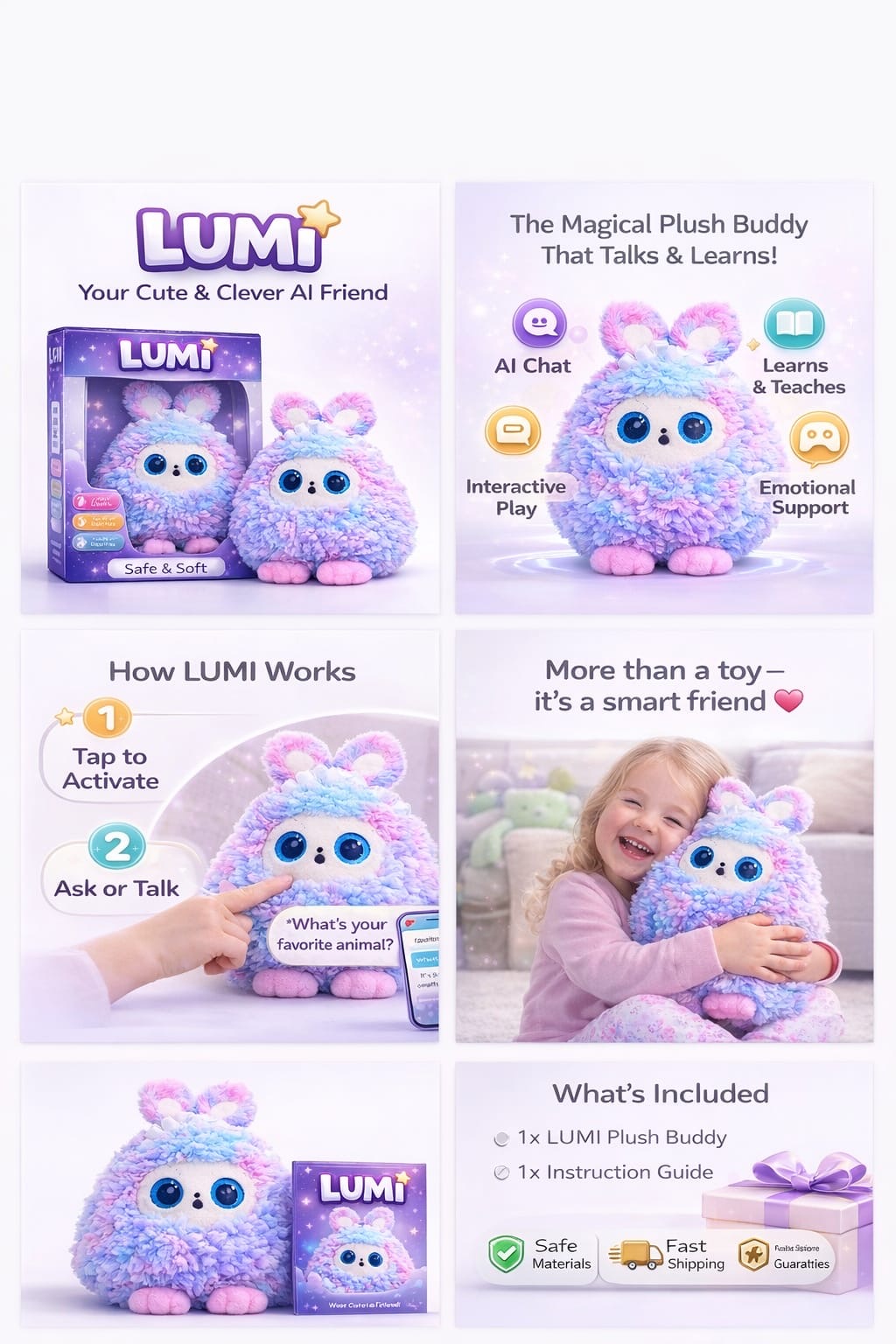 LUMI™ AI Plush Buddy – Smart Interactive Learning Companion for Kids | Pre-Order