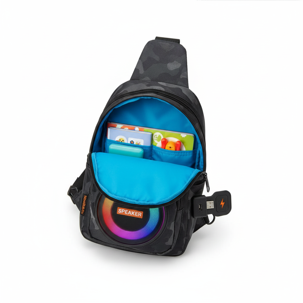 NomadBeat 3-in-1 Pro – Bluetooth Speaker + Powerbank + LED | Travel Essential