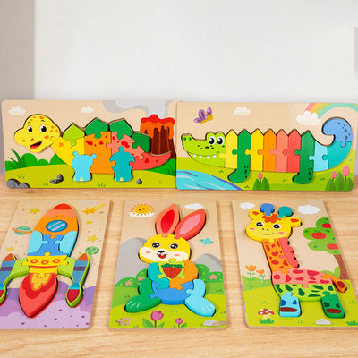 Montessori-style peg puzzles (bundle - pack of 4 mixed)